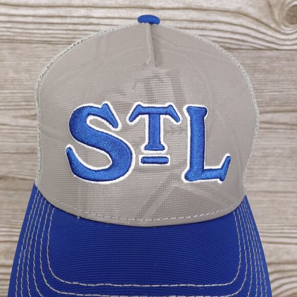 NEW! STL ST LOUIS CARDINALS BLUE GREY SGA STADIUM GIVEAWAY BUDWEISER HAT CAP - Picture 2 of 14
